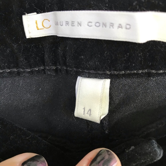 Lauren Conrad Black Velvet Skinny Pants - Picture 10 of 10